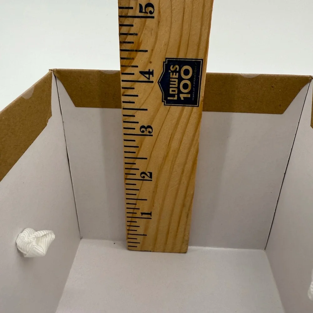 Spritz Kraft Paper Gift‎ Box Lot Of 24 White Polka Dot Ribbon Tag 4.25